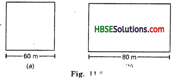 HBSE 8th Class Maths Solutions Chapter 11 Mensuration Ex 11.1 1