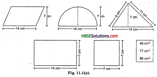 HBSE 8th Class Maths Solutions Chapter 11 Mensuration InText Questions 1