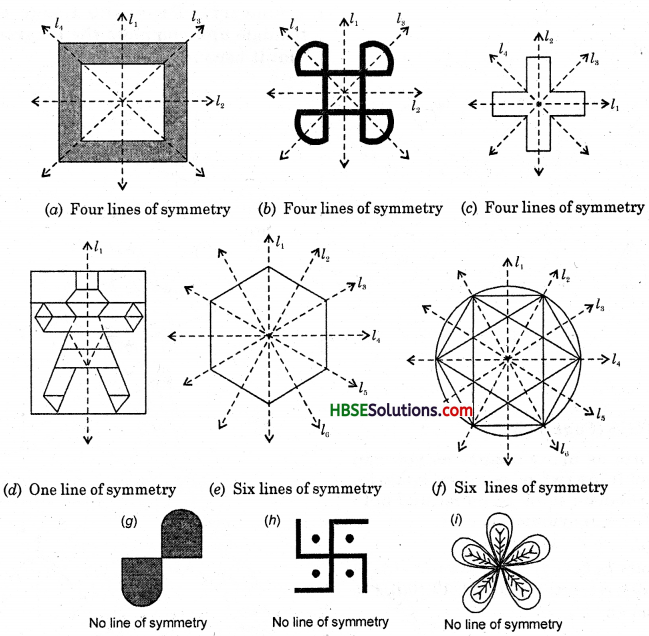 HBSE 6th Class Maths Solutions Chapter 13 Symmetry Ex 13.2 2