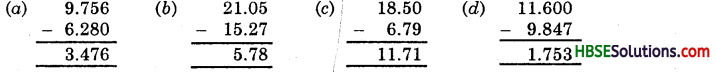HBSE 6th Class Maths Solutions Chapter 8 Decimals Ex 8.6 2