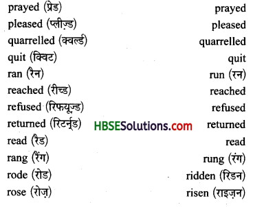 HBSE 10th Class English Grammar Tenses -6.2